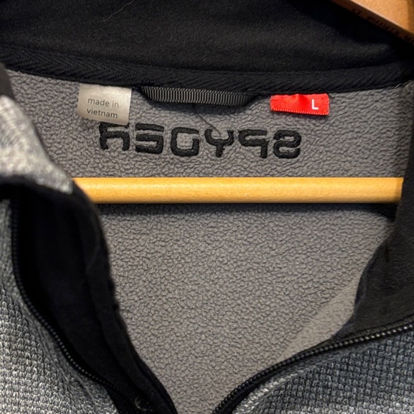 Spyder Gray and Black Performance Jacket with High Collar - Picture 3 of 3